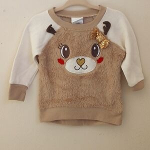 2 Baby Girl Chistmas Outfits. Reindeer Sweater & Red Dress. Size 12m